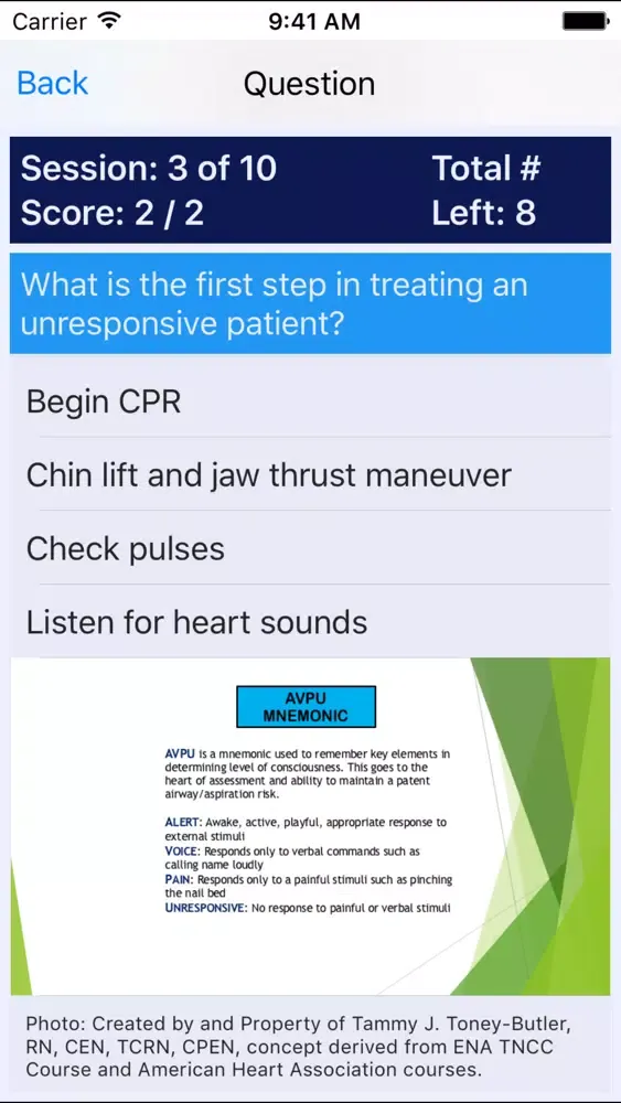 Capturas de tela do Medical Surgical Nurse Review