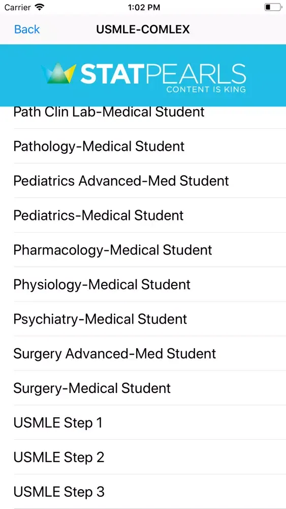 USMLE-COMLEX سکرین شاٹس