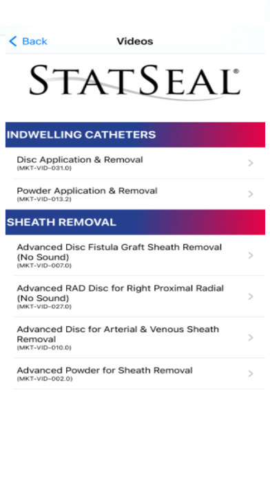 StatSeal Clinician App Screenshots