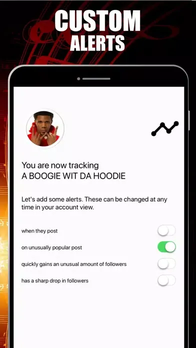 Ảnh chụp màn hình của Indie Artist Stats Tracker