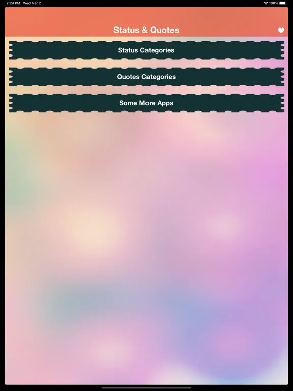 Tangkapan skrin Best Status & Cool Quotes fact iPad 