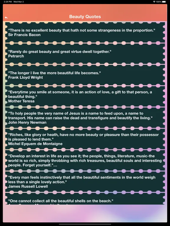 Tangkapan skrin Best Status & Cool Quotes fact iPad 