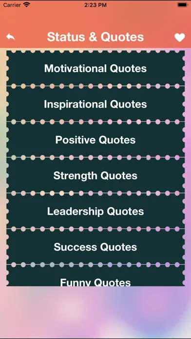 Tangkapan skrin Best Status & Cool Quotes fact