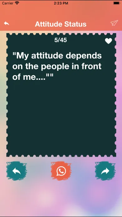 Tangkapan skrin Best Status & Cool Quotes fact
