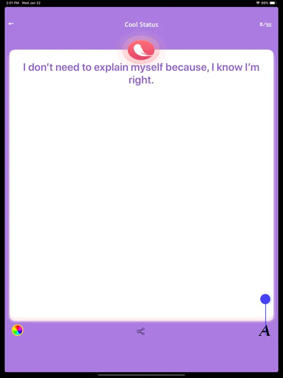 Ảnh chụp màn hình của Status Quotes Collection 2020 iPad 