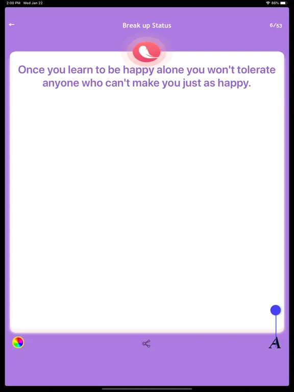 Ảnh chụp màn hình của Status Quotes Collection 2020 iPad 
