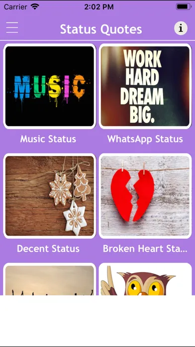 Ảnh chụp màn hình của Status Quotes Collection 2020