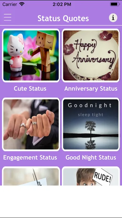 Ảnh chụp màn hình của Status Quotes Collection 2020