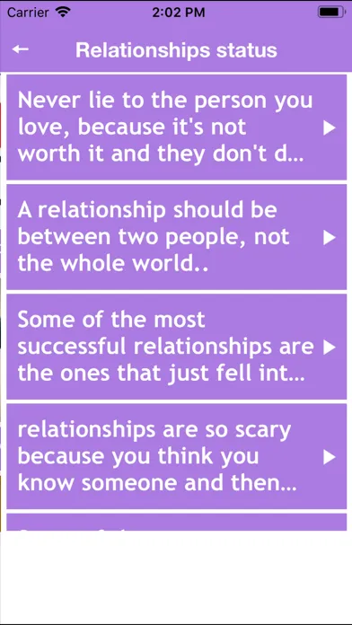 Ảnh chụp màn hình của Status Quotes Collection 2020