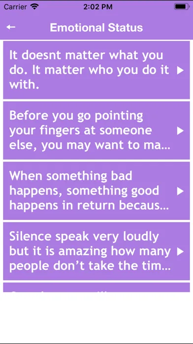 Ảnh chụp màn hình của Status Quotes Collection 2020