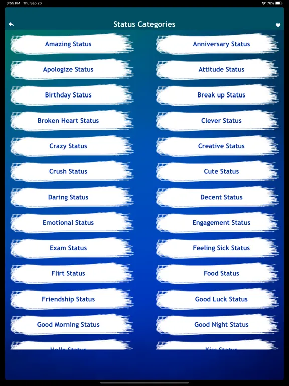 Funny Status Quotes Collection iPad  Screenshots