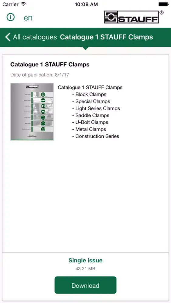 STAUFF Catalogue App應用截圖