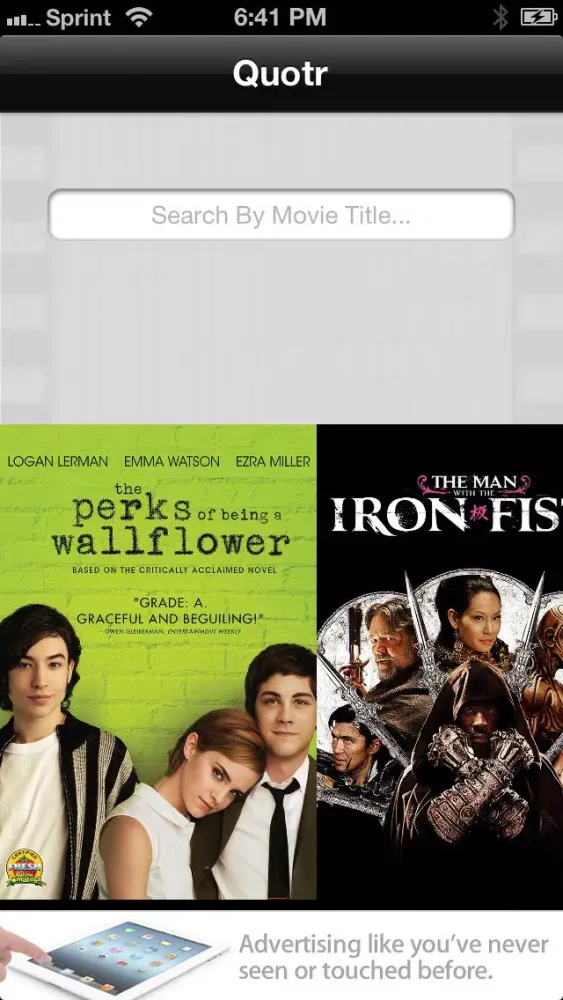 Quotr - The best free movie quote app Ekran Görüntüleri