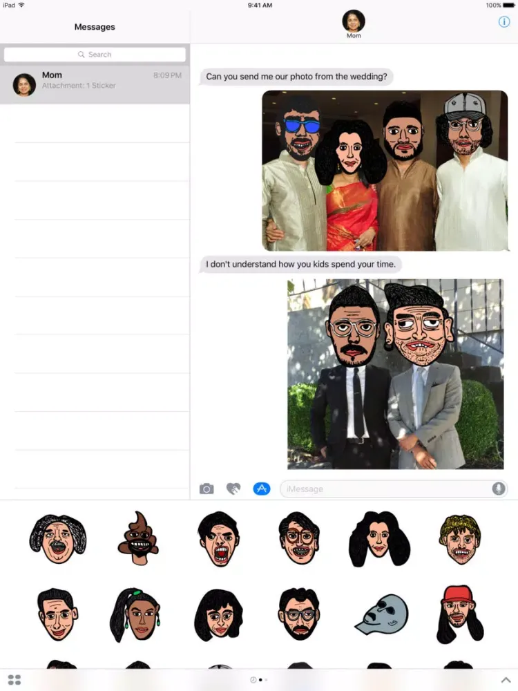 Tangkapan layar Facestick iPad 
