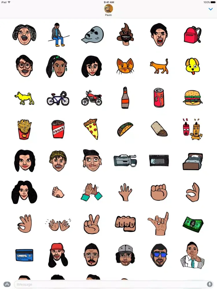 Tangkapan layar Sketchmoji iPad 