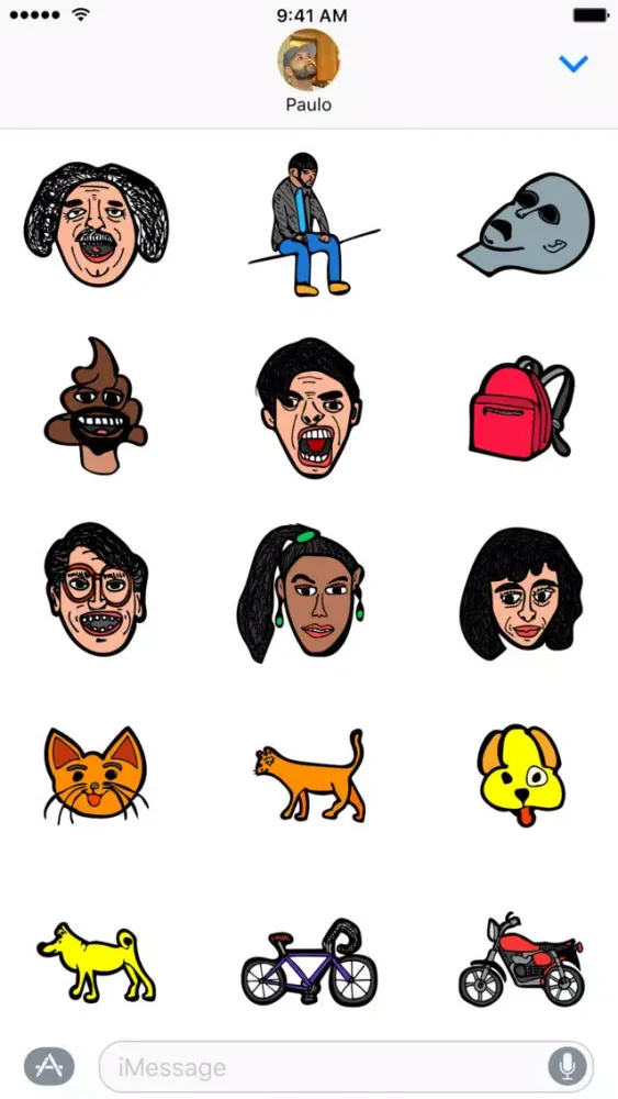 Tangkapan layar Sketchmoji