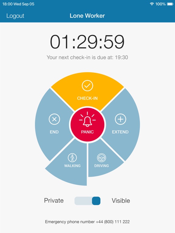 Cloud Lone Worker Pro iPad  স্ক্রিনশট