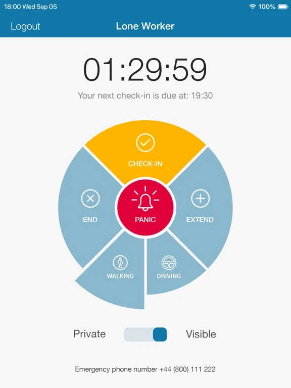 Cloud Lone Worker Pro iPad  스크린샷