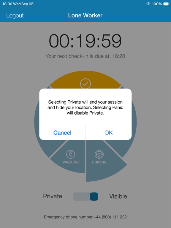 Cloud Lone Worker Pro iPad  স্ক্রিনশট