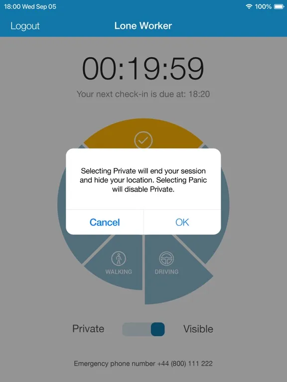 Cloud Lone Worker Pro iPad  스크린샷