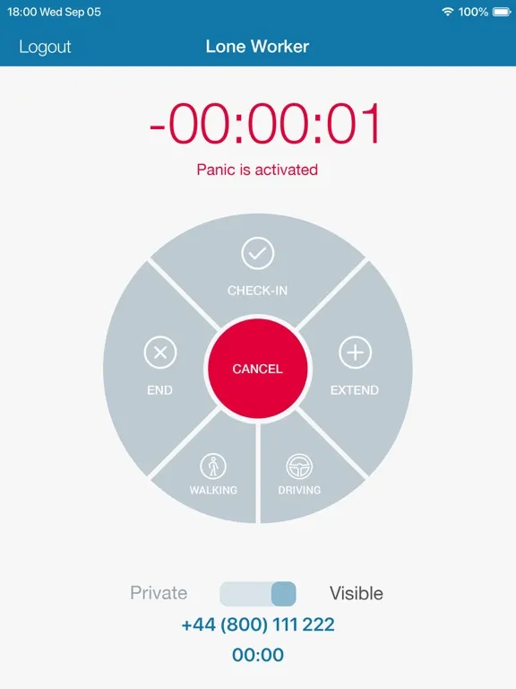 Cloud Lone Worker Pro iPad  스크린샷