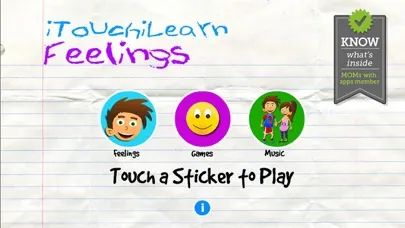 Tangkapan layar iTouchiLearn Feelings for Preschool Kids Free