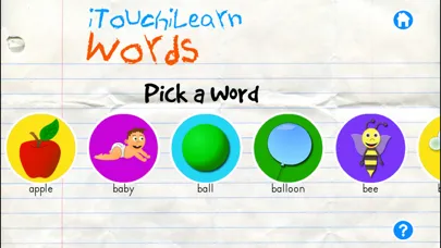 تصاویر iTouchilearn Words Free for Preschool Reading, Spelling, Speech Skills