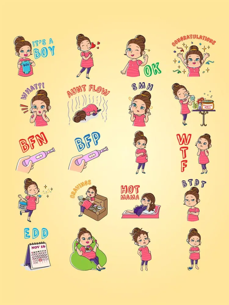 Скриншоты Baby Bump Pregnancy Stickers iPad 
