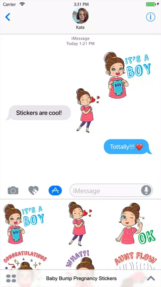 Скриншоты Baby Bump Pregnancy Stickers
