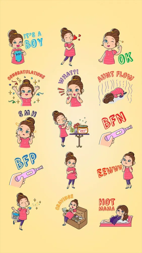Скриншоты Baby Bump Pregnancy Stickers