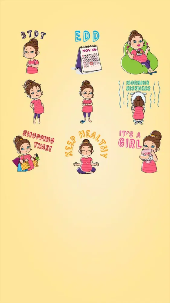 Скриншоты Baby Bump Pregnancy Stickers