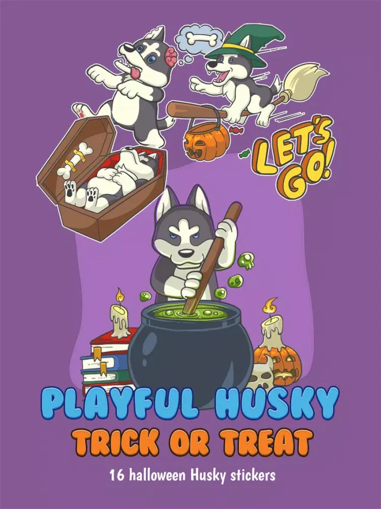 Capturas de tela do Playful Husky Halloween iPad 