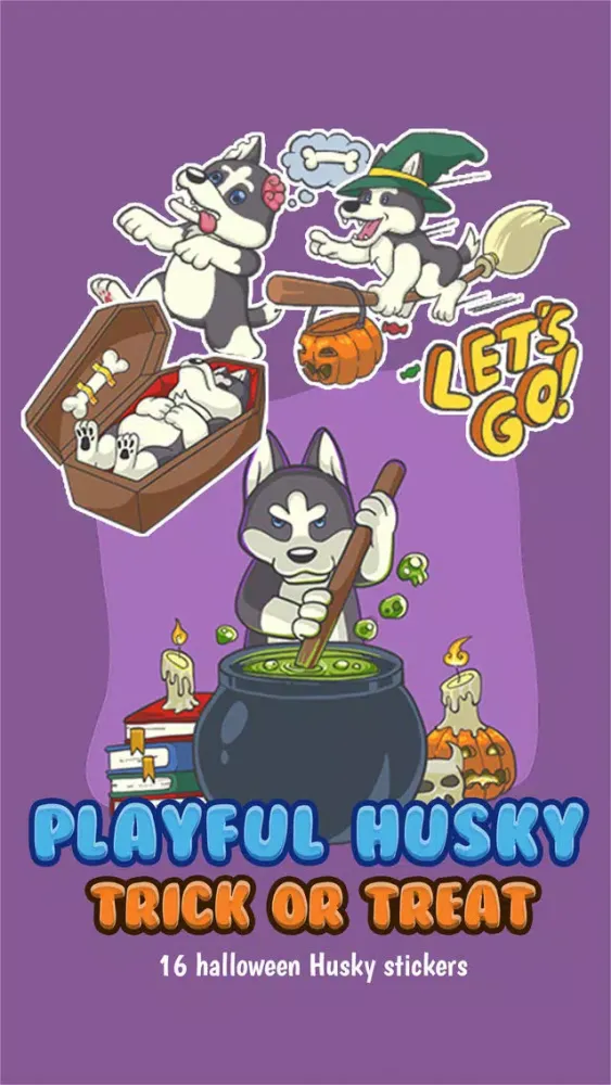 Capturas de tela do Playful Husky Halloween