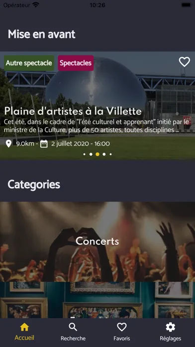 Tangkapan skrin Parissi - events in Paris