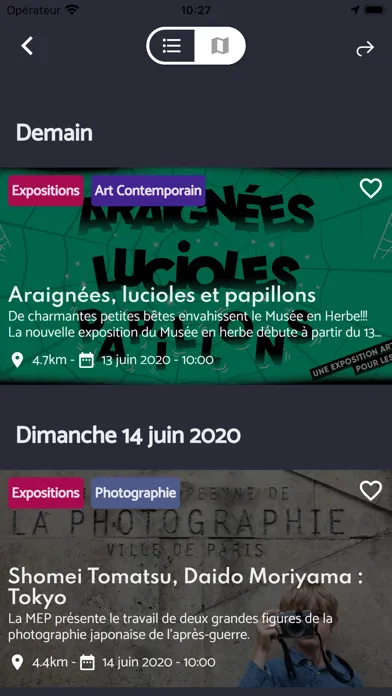 Tangkapan skrin Parissi - events in Paris