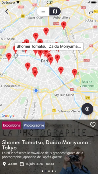 Tangkapan skrin Parissi - events in Paris