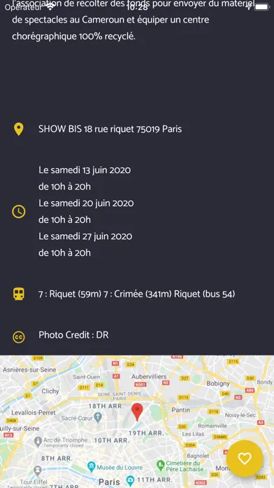 Tangkapan skrin Parissi - events in Paris