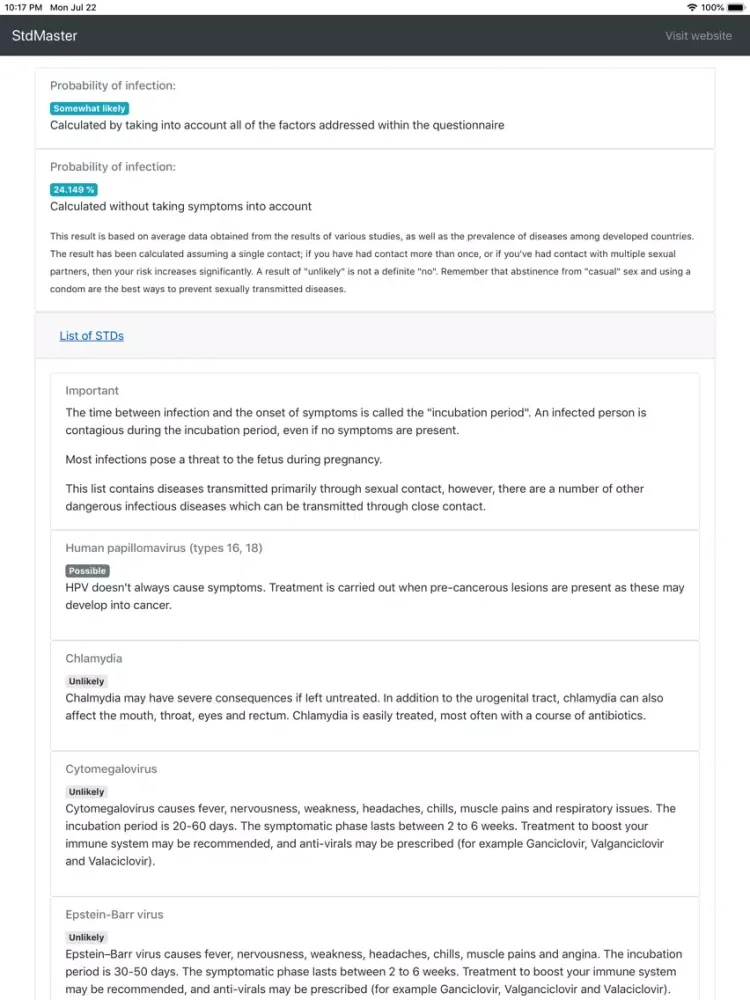 StdMaster - STD (STI) tests iPad スクリーンショット