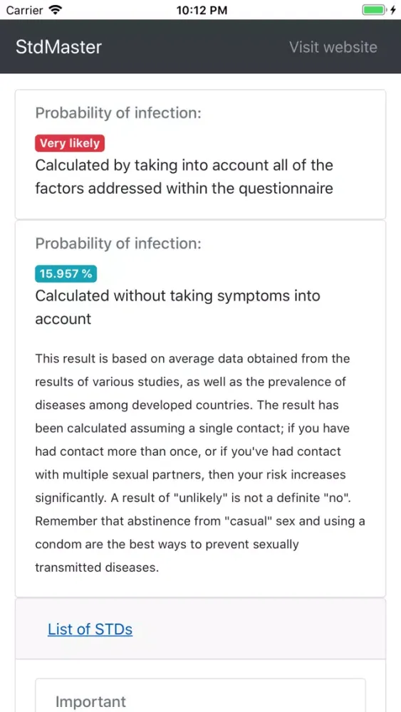 StdMaster - STD (STI) tests スクリーンショット