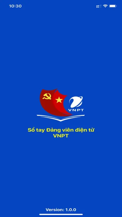 Capturas de tela do Sổ tay Đảng viên VNPT