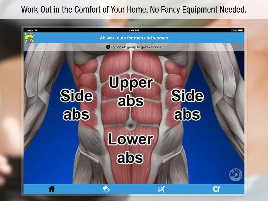 Скриншоты Ab workouts for men and women iPad 