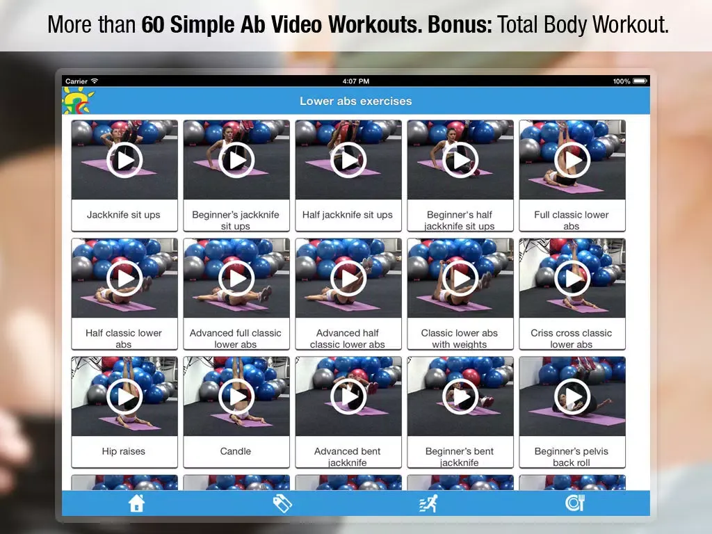 Скриншоты Ab workouts for men and women iPad 