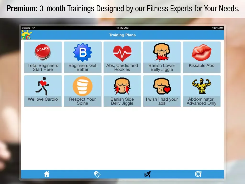Скриншоты Ab workouts for men and women iPad 