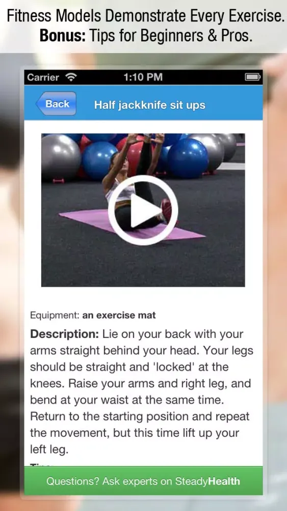 Скриншоты Ab workouts for men and women