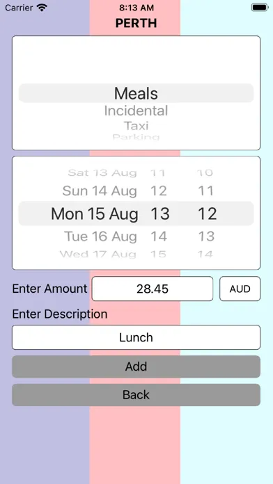 Capturas de tela do Travel Budget Tracker
