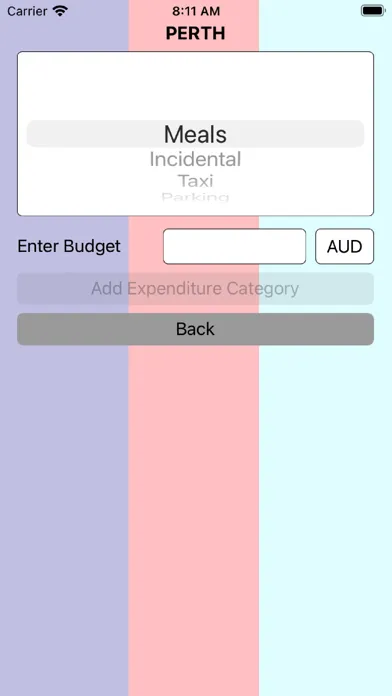 Capturas de tela do Travel Budget Tracker