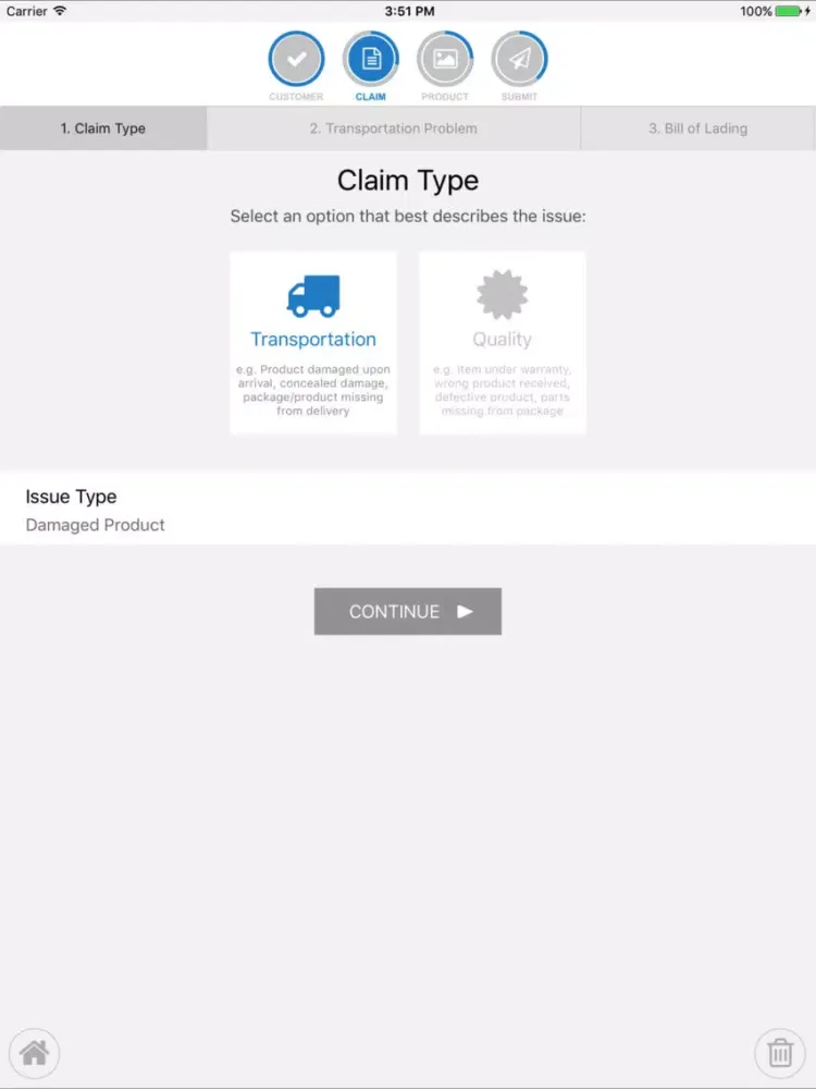 Steelcase Issue Resolution iPad  Screenshots