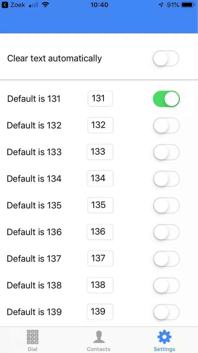 Screenshot di Prefix Dialer