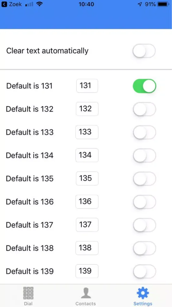 Prefix Dialer应用截图