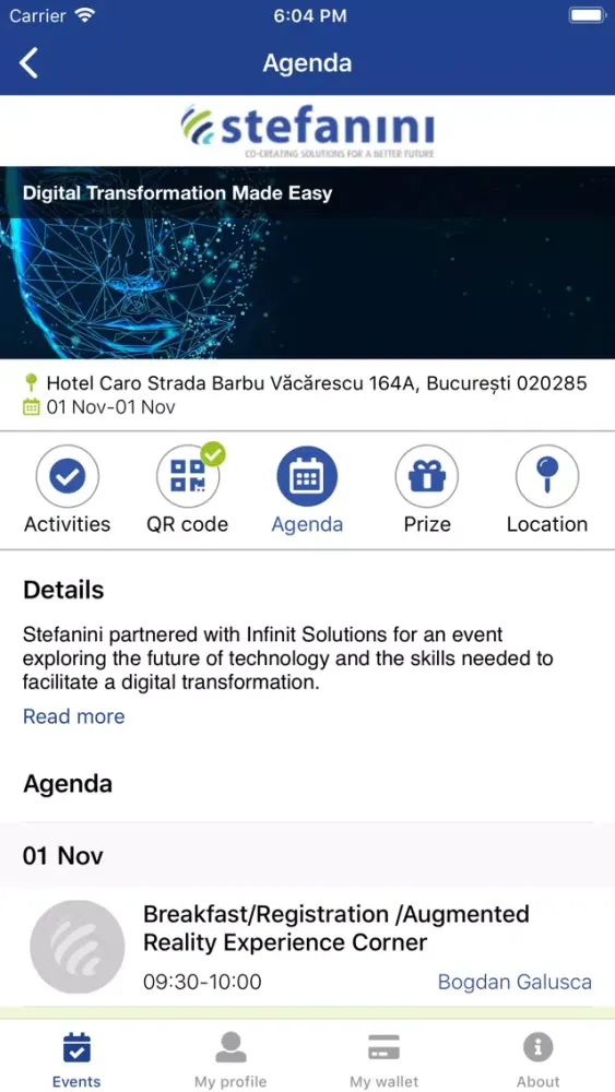 Stefanini - EventApp Screenshots